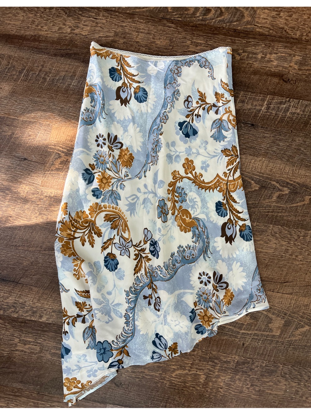 Reformation Paisley Floral Asymmetrical Midi Skirt- size 4